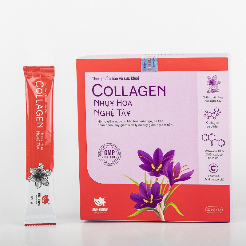 Collagen nhụy hoa nghệ tây linh hương hạn 2025
