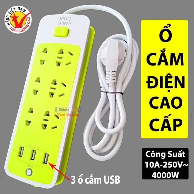 Ổ ĐIỆN CAO CẤP 6 LỖ CÓ CỔNG USB