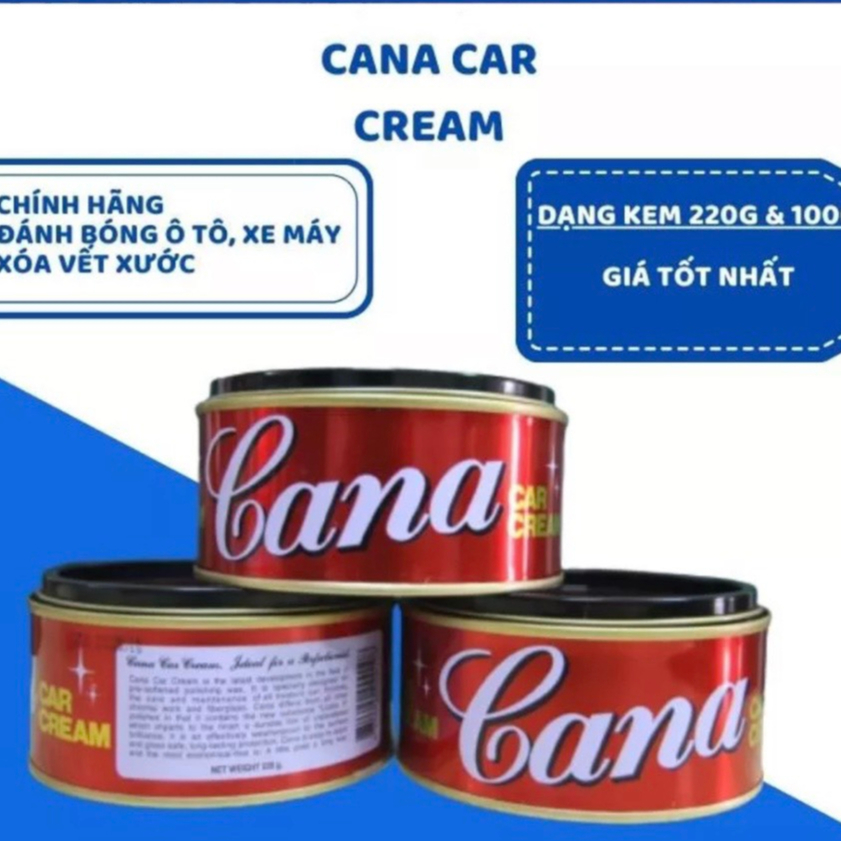 Kem Cana Đánh Bóng Xoá Trầy Xước Sơn Ô Tô, Xe Máy 100-220g