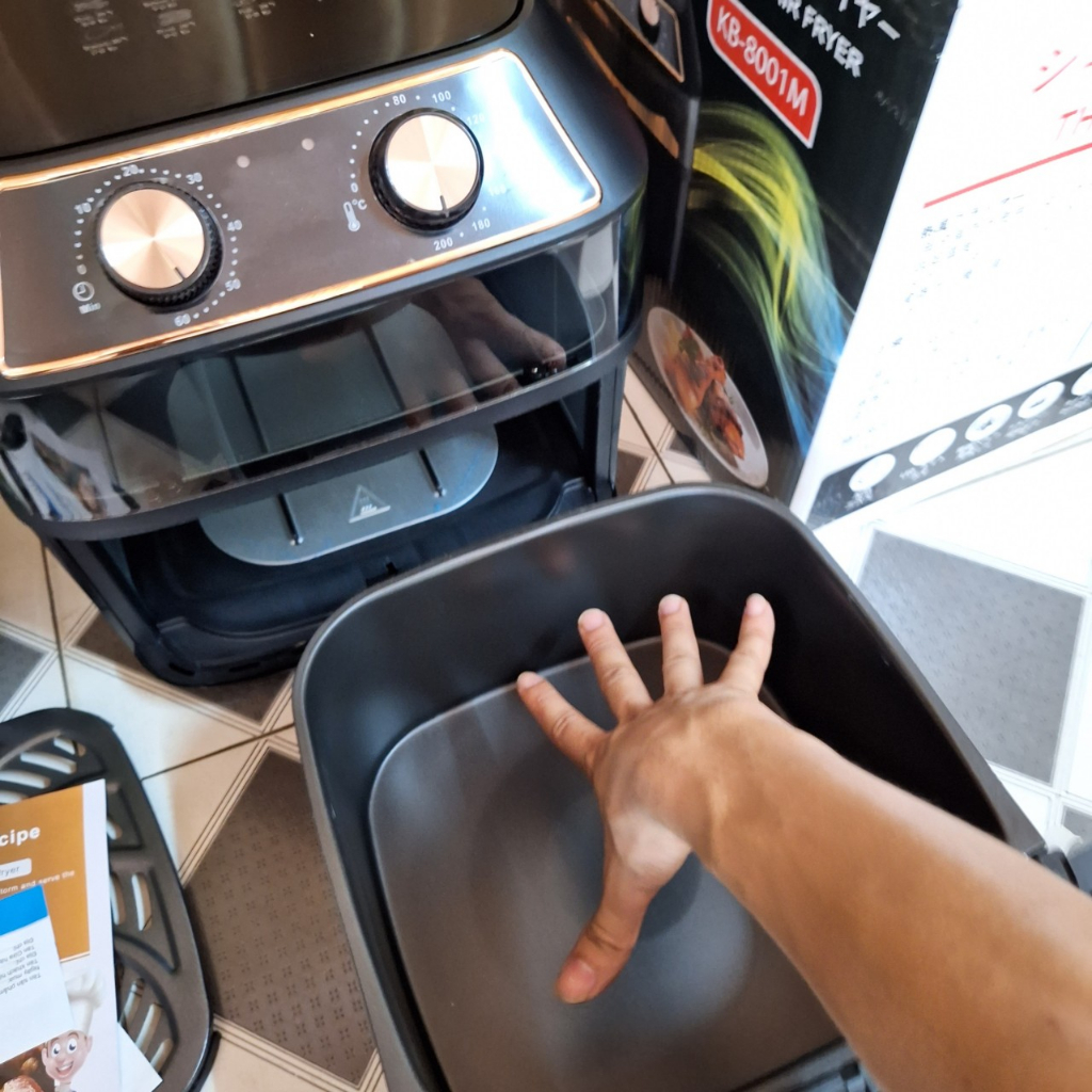 Nồi chiên không dầu 10L loại cơ KB-8001M, Nồi chiên dung tích lớn 8L KB-6001M, 10,5L KB-8002 chính hãng bảo hành 1 năm