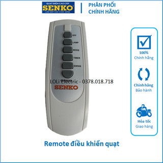 Remote điều khiển quạt điện senko tr1683, tr1628, tr1428, tr828, dr1608, dr888 - loli electric