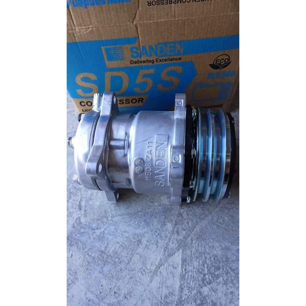 Lốc điều hòa (block,máy nén) Sanden 508 2A 12V/24V hàng xịn Sanden Singapore (hàng chính hãng nhập khẩu trực tiếp)