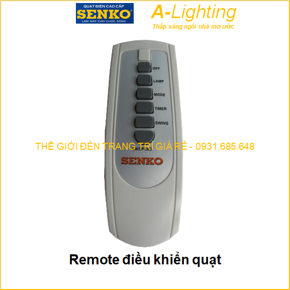 Remote điều khiển quạt điện Senko TR1683, TR1628, TR1428, TR828, DR1608, DR888 - A-LIGHTING