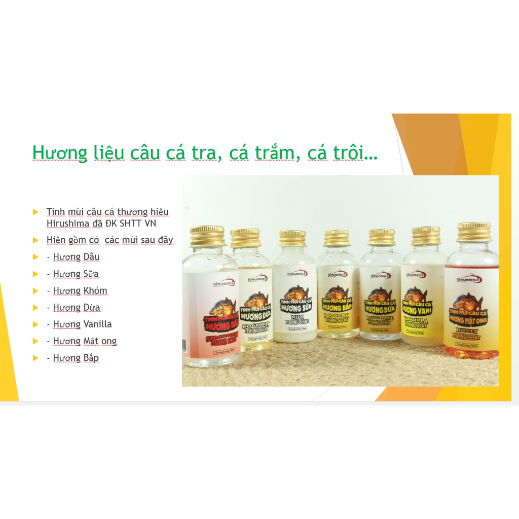 Gia vị câu cá - Tinh mùi câu cá Hương Dâu Hirushima - Seikefishing phân phối