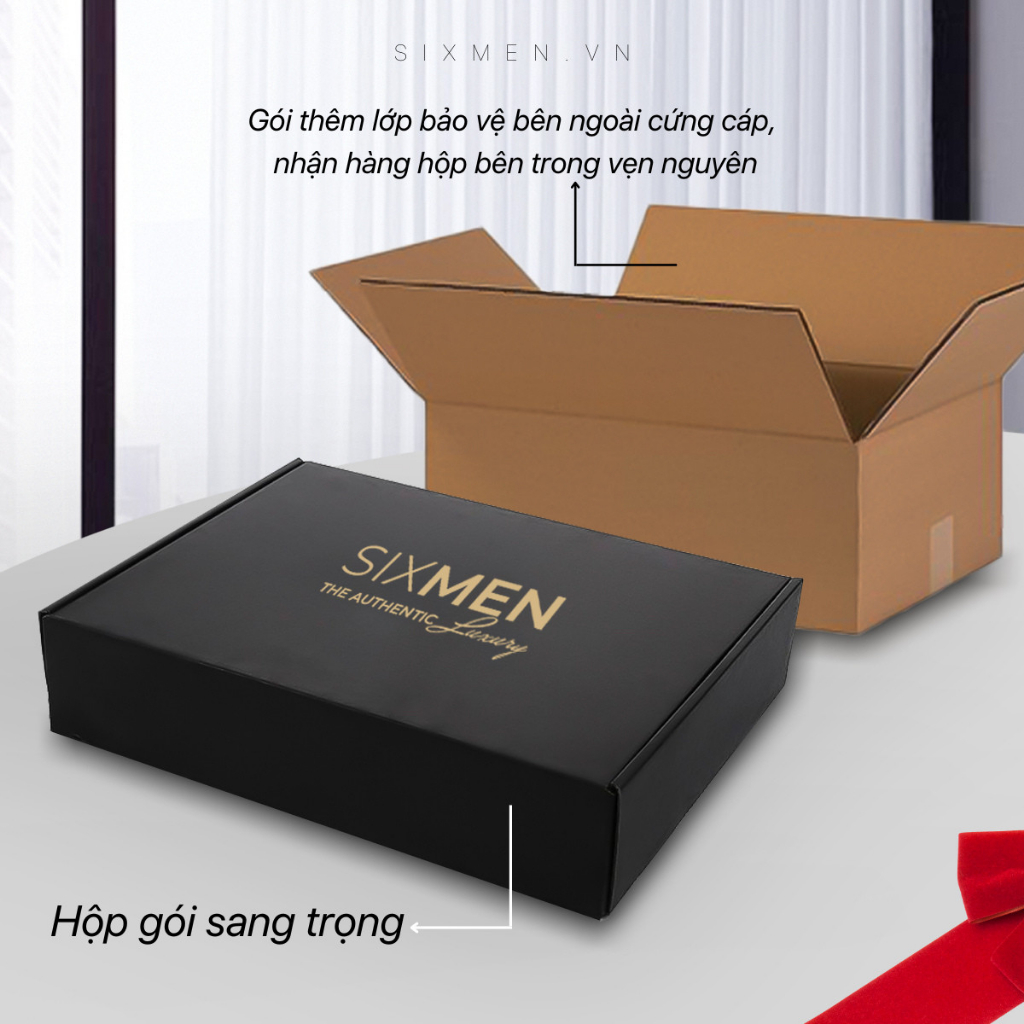 Áo thun Polo nam cao cấp có cổ bẻ SIXMEN 2RIM - Trắng sọc đỏ - vải cotton thoáng mát, thanh lịch