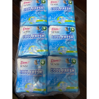 6 Gói băng vệ sinh Diana sensi cool fresh,sensi cool fresh hoa cúc không cánh 8 miếng