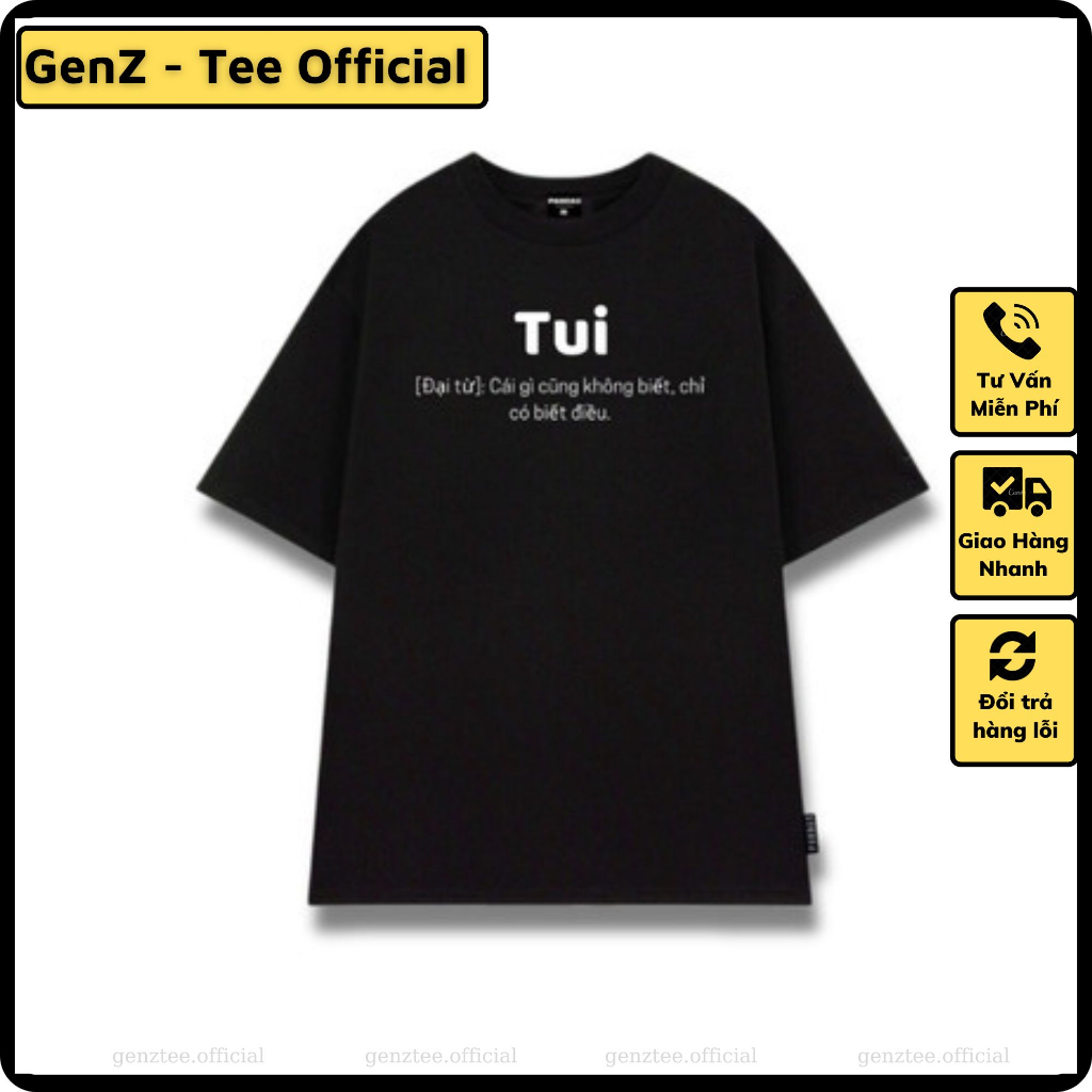 Áo thun nam nữ in chữ TUI hot trend, áo phông chất cotton mềm mát nam nữ đủ size