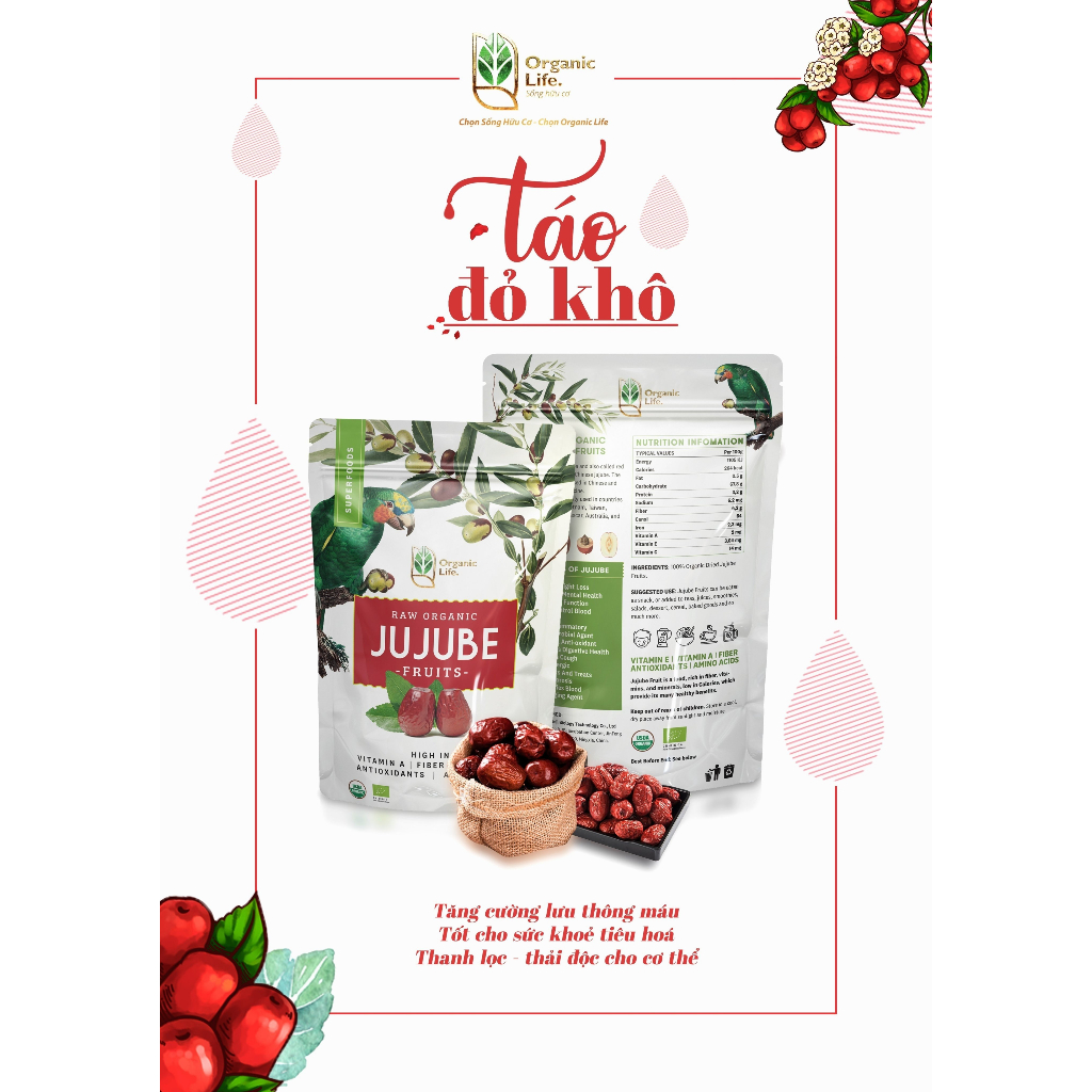 Táo đỏ hữu cơ Organic Life