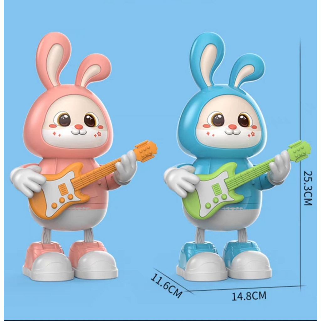 Đồ chơi thỏ đánh đàn guitar cho bé, Ong vàng nhảy múa có nhạc và đèn vui nhộn