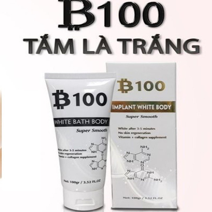 Tắm trắng ủ trắng body b100 siêu trắng siêu rẻ an toàn cho da Kem tắm trắng, kem ủ trắng face & Body tắm là trắng