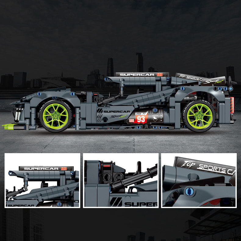 Đồ Chơi Lắp Ráp Kiểu Lego Mô Hình Siêu Xe Peugeot 9X8 Hybrid Tỉ Lệ 1:14 Điều Khiển Từ Xa RC No.JKC7107 Với 1280+PCS