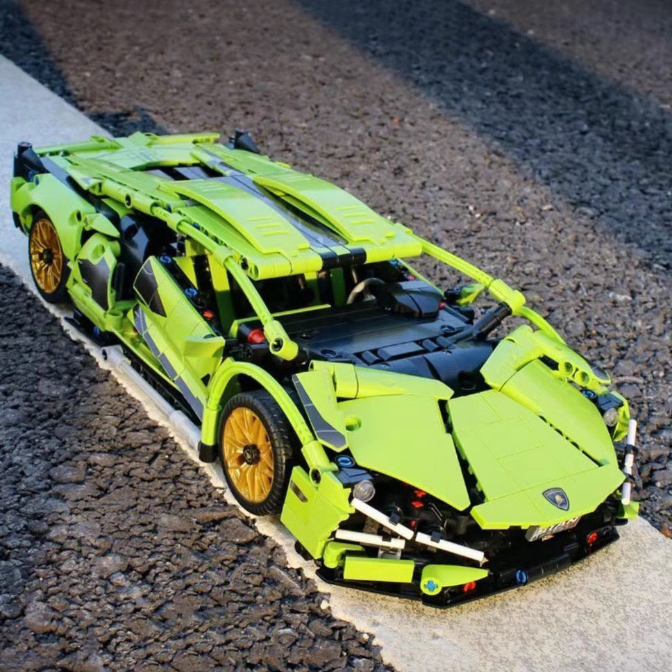 Đồ Chơi Lắp Ráp Kiểu Lego Mô Hình Siêu Xe Lamborghini Sian Tỉ Lệ 1:14 Điều Khiển Từ Xa RC No.JKC7101 Với 1000+PCS