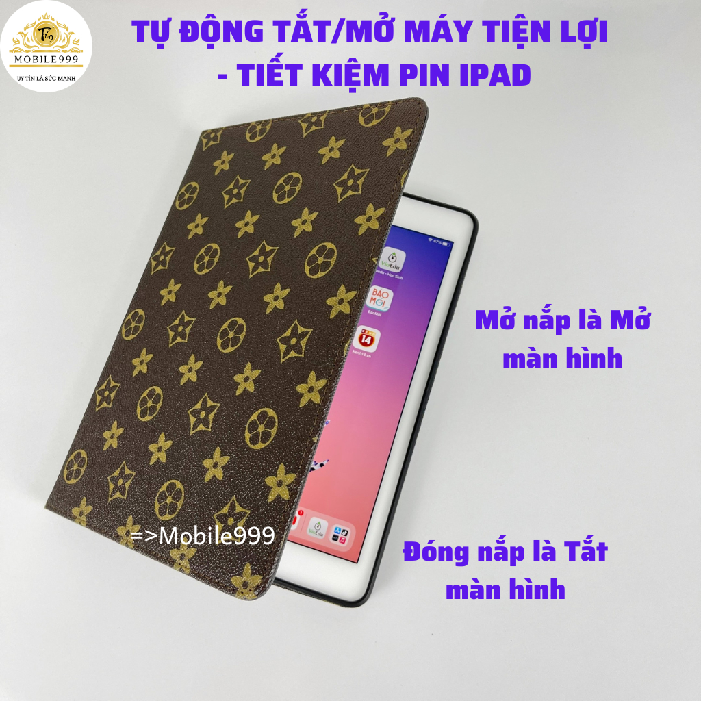 Bao da ipad Silicon hình Hoa lá chất đẹp ốp ipad Air 5/4/3/2/1/Gen 5/6/7/8/9/Pro 11/10.5...MOBILE999
