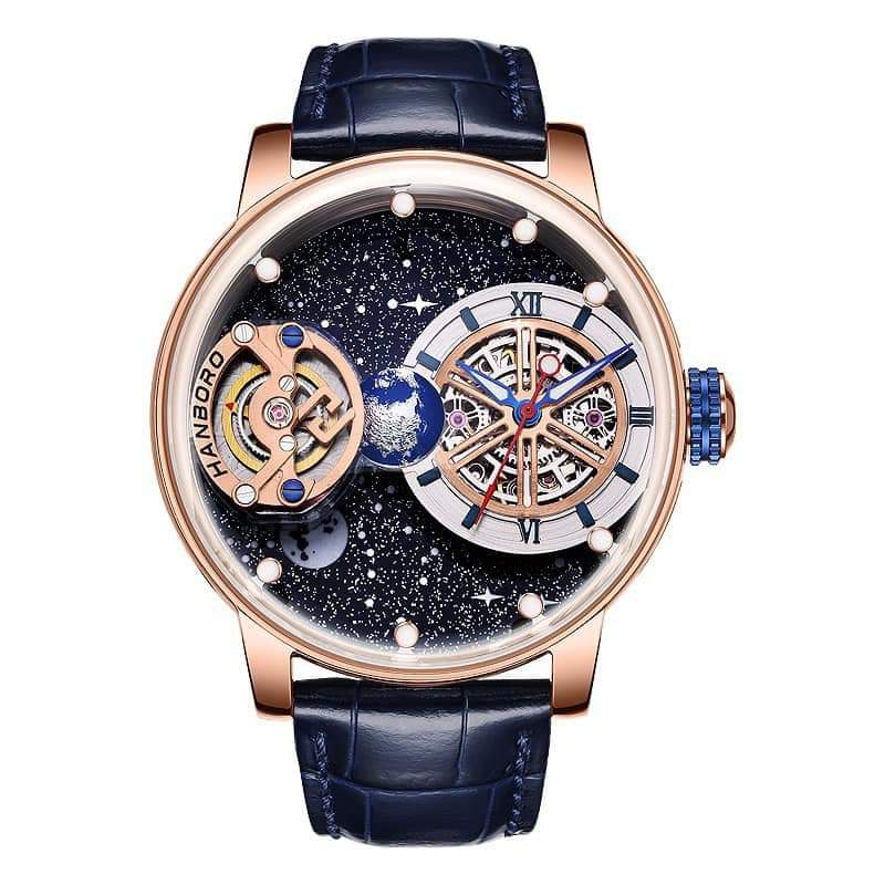 Đồng Hồ Cơ Chính Hãng Hanboro,Size:40mm, Bản Thiết Kế Độc Đáo Không Thể Rời Mắt