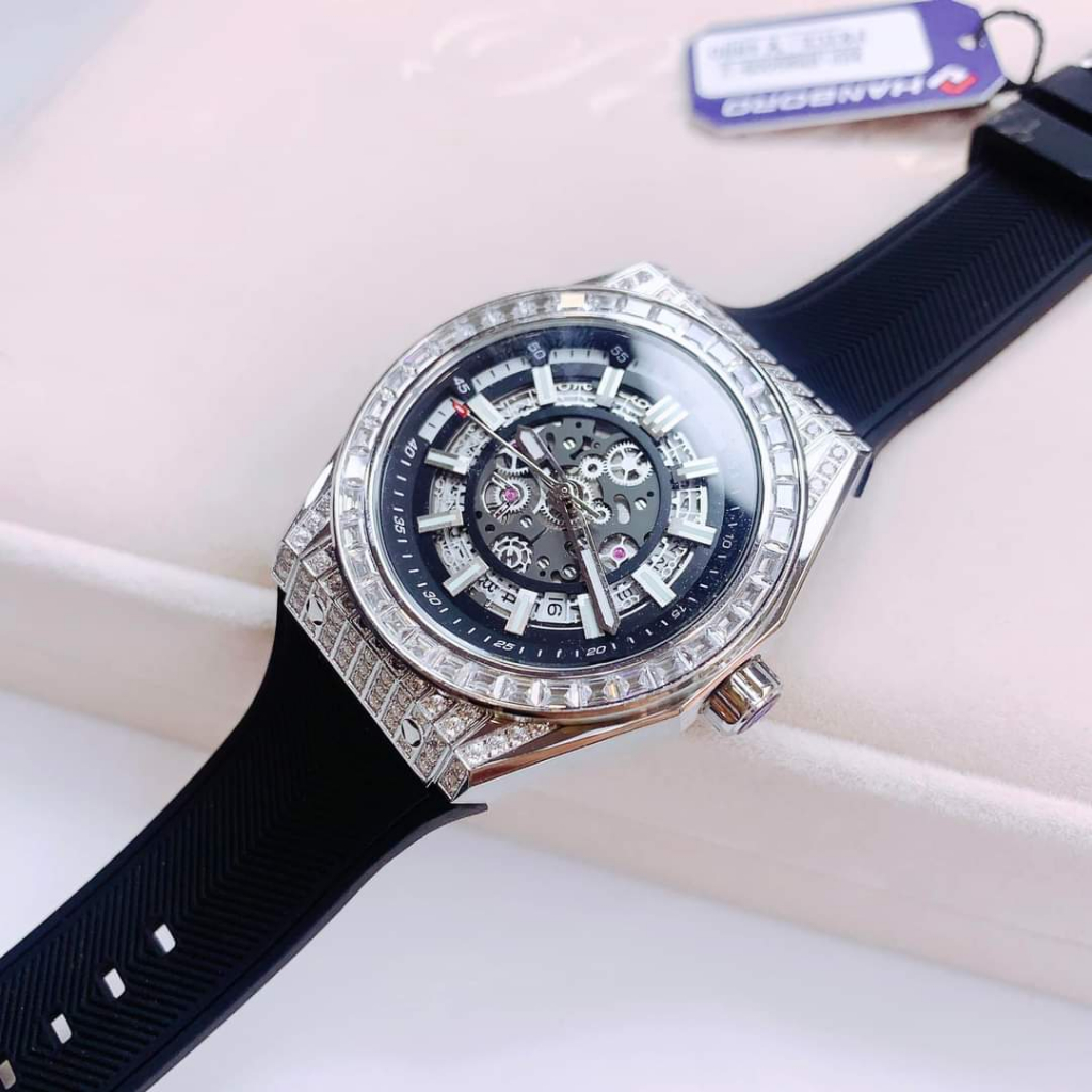 Đồng Hồ Cơ Chính Hãng Hanboro,Size:42mm,Phiên Bản Vô Cùng Độc Đáo,Bắt Mắt,Cực Kỳ Nam Tính