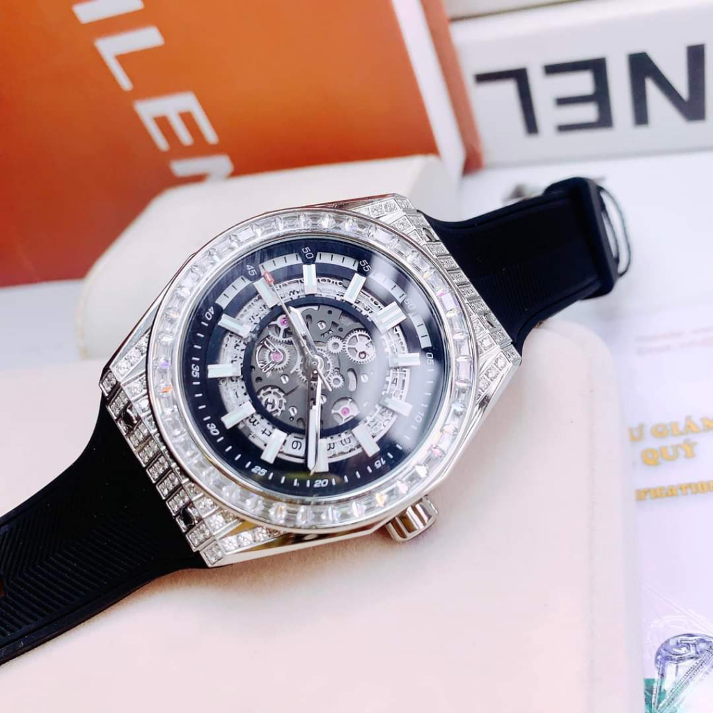 Đồng Hồ Cơ Chính Hãng Hanboro,Size:42mm,Phiên Bản Vô Cùng Độc Đáo,Bắt Mắt,Cực Kỳ Nam Tính