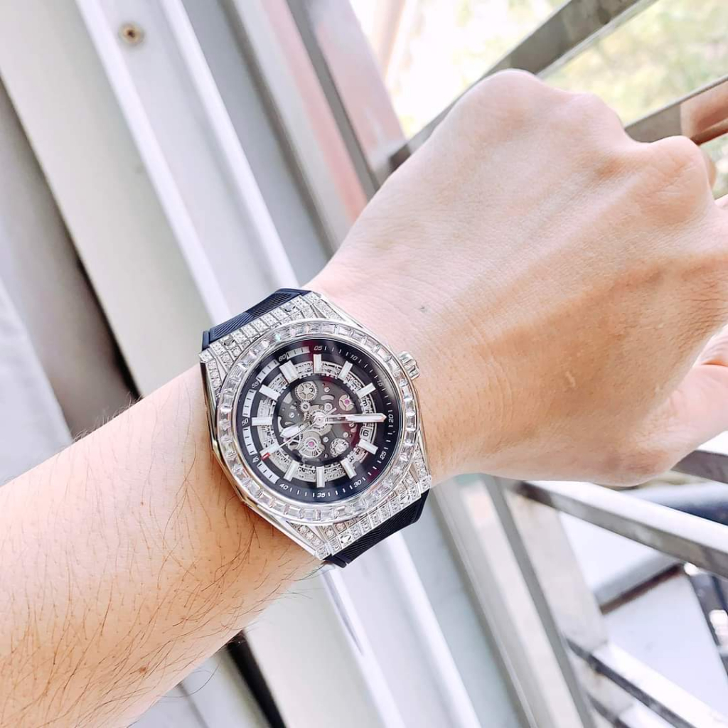 Đồng Hồ Cơ Chính Hãng Hanboro,Size:42mm,Phiên Bản Vô Cùng Độc Đáo,Bắt Mắt,Cực Kỳ Nam Tính