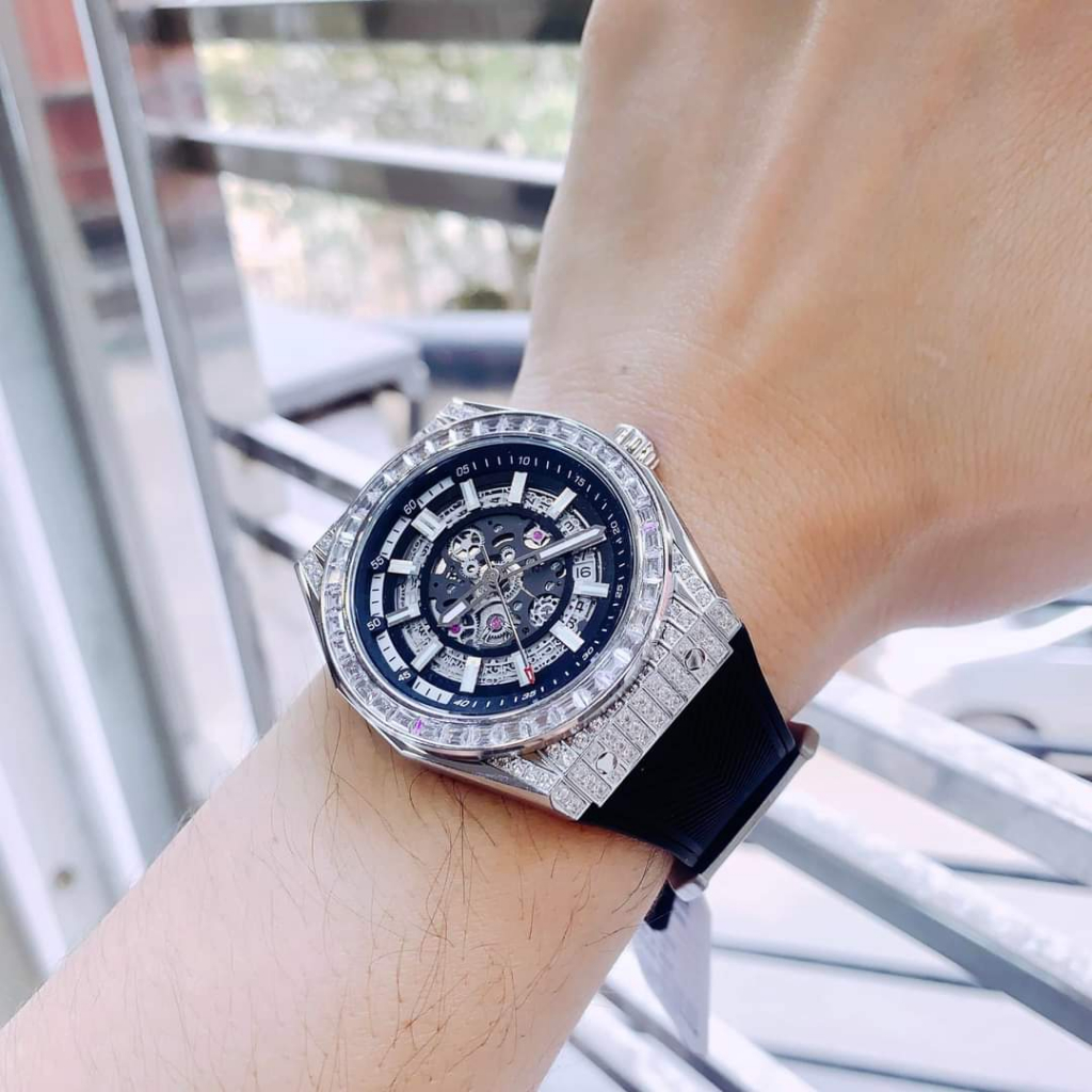 Đồng Hồ Cơ Chính Hãng Hanboro,Size:42mm,Phiên Bản Vô Cùng Độc Đáo,Bắt Mắt,Cực Kỳ Nam Tính