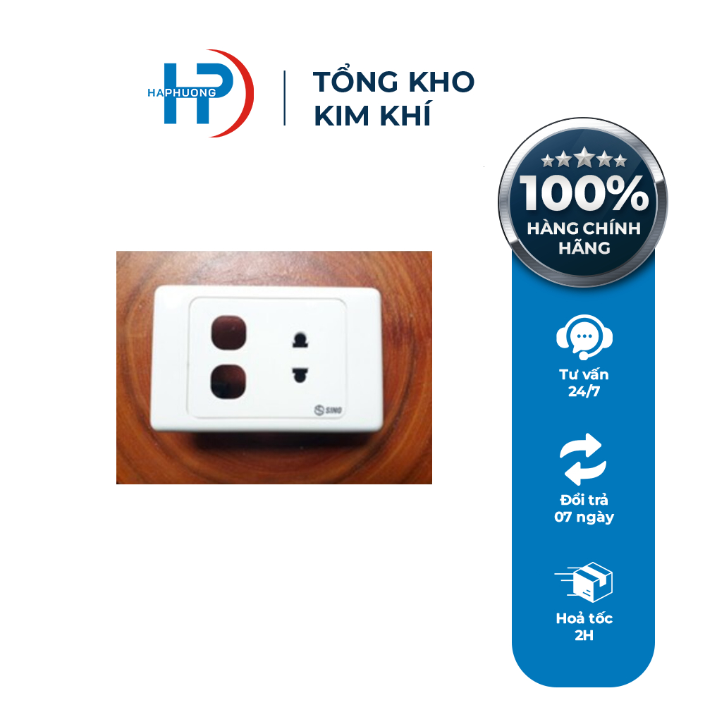 Ổ Cắm Điện Sino Âm Tường, Mặt Hại Công Tắc Ổ Cắm Điện Sino, Ổ Đôi Sino - Tổng Kho Kim Khí Điện Nước Hà Phương