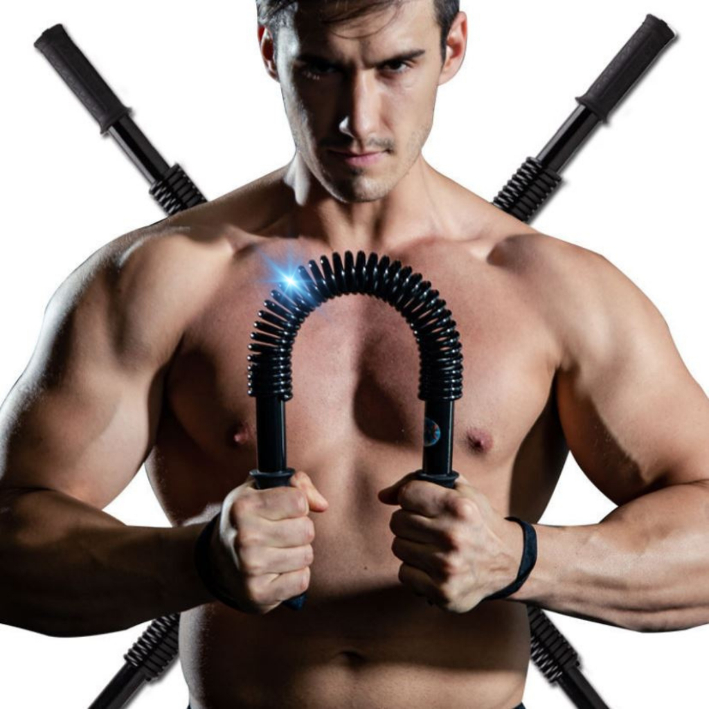 Combo gậy lò xo và kìm bóp tay - gậy 20kg, kìm bóp tay 60kg TẶNG 1 DÂY NHẢY LÕI THÉP - Hãng dododios