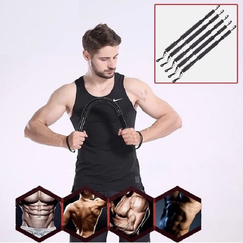 Combo gậy lò xo và kìm bóp tay - gậy 20kg, kìm bóp tay 60kg TẶNG 1 DÂY NHẢY LÕI THÉP - Hãng dododios