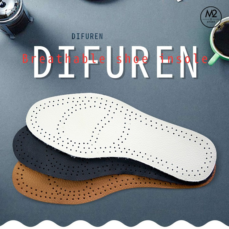 Lót giày da bò thoáng khí êm ái thấm hút mồ hôi khử mùi, cho cả nam và nữ