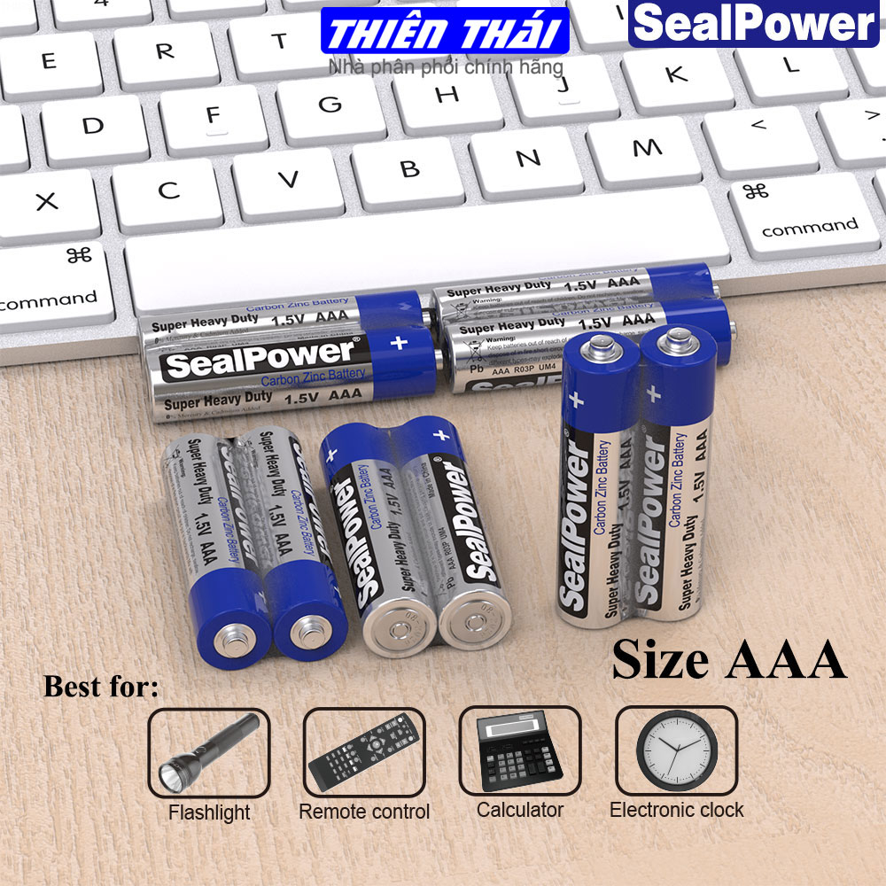 Hộp 40 pin than(carbon-BL) AA,AAA SealPower Chất lượng cao. Pin tiểu,pin đũa 1.5V R6P,R03P,thông dụng, bền bỉ, DATE mới.