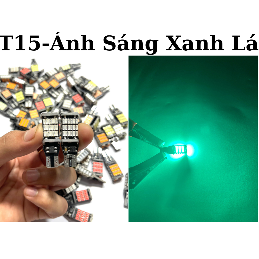 Đèn LED Xi nhan-Bóng Báo Số Wave/Dream Đèn Lùi Chân T15 Cho Ô tô Xe máy Chíp 4014 Siêu sáng - 15w