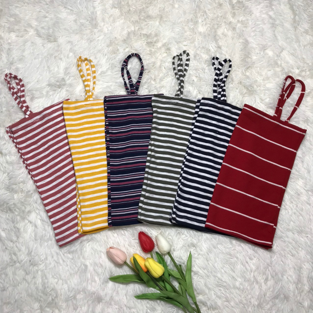 Áo croptop 2 dây sợi bún bản 1cm A5199