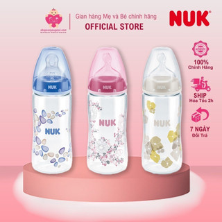 Bình Sữa Nuk 300ml 0-6m / 6-18m (Núm Silicon, Nhựa PA) - Made In Germany