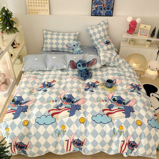 [RẺ VÔ ĐỊCH] Bộ chăn ga gối drap giường cotton poly họa tiết gấu tím trắng