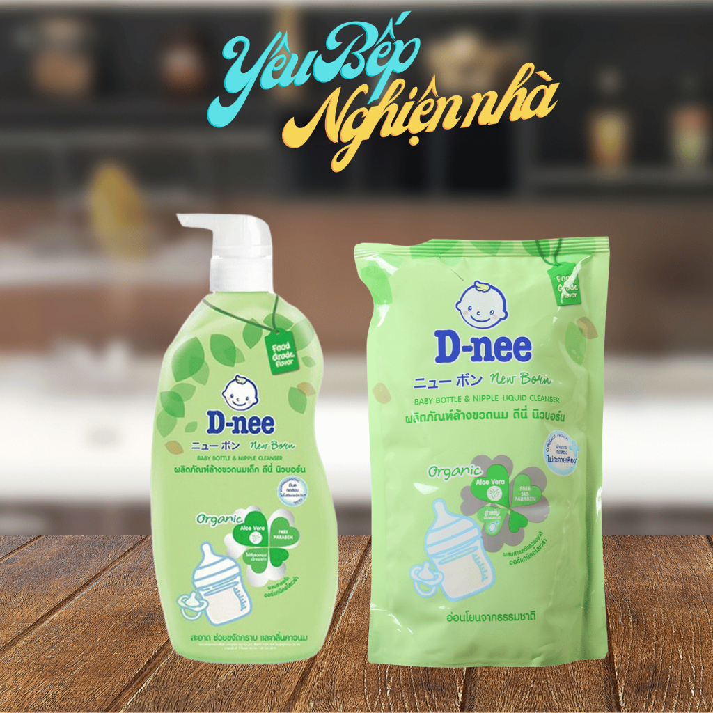 [Hcm] Nước Rửa Bình/ Xúc Bình Sữa Dnee Thái Lan 600Ml/ 620Ml Mẫu Mới Nhập Khẩu Chính Hãng