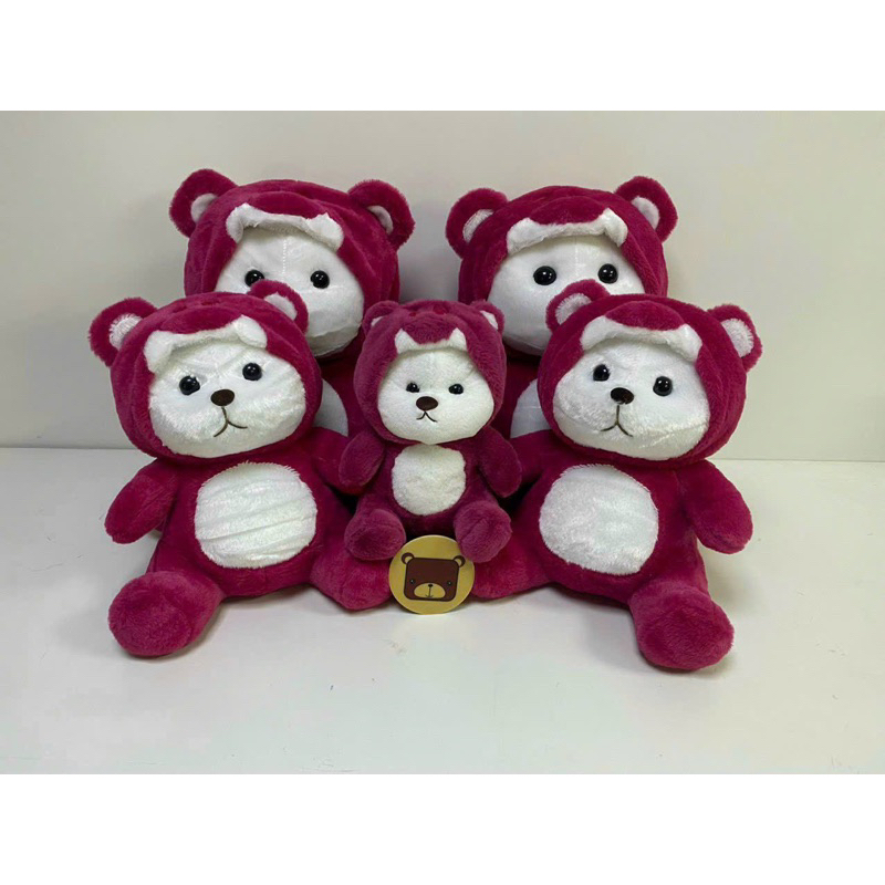 Gấu Bông LêNa Cosplay Gấu Dâu, lông thỏ mịn