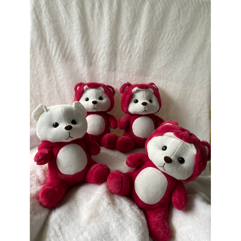 Gấu Bông LêNa Cosplay Gấu Dâu, lông thỏ mịn