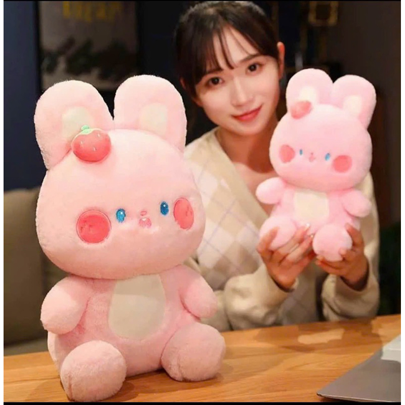 Gấu Bông Thỏ Má Hồng Tai quả Dâu