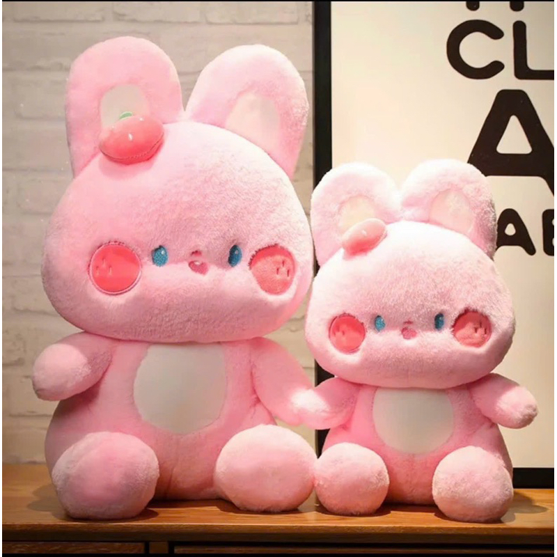 Gấu Bông Thỏ Má Hồng Tai quả Dâu