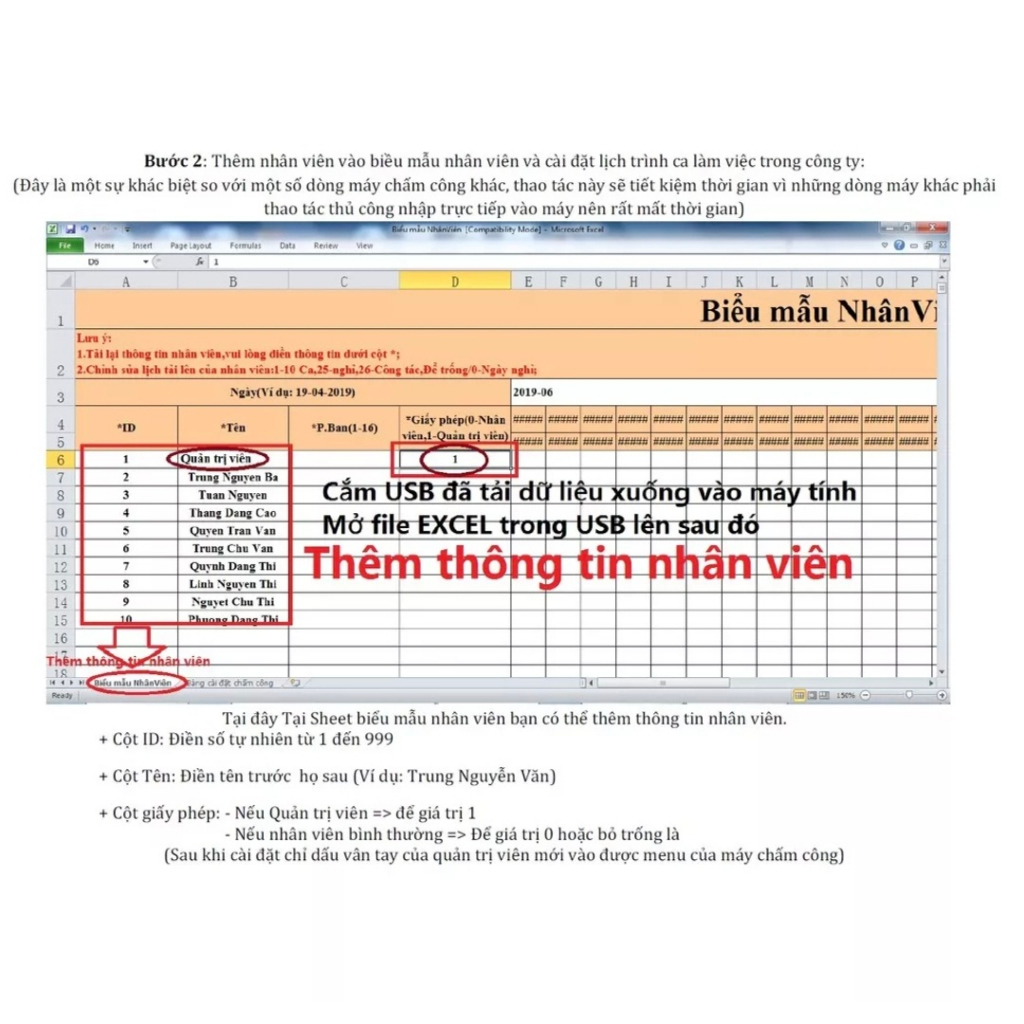 Máy Chấm Công Vân Tay F01