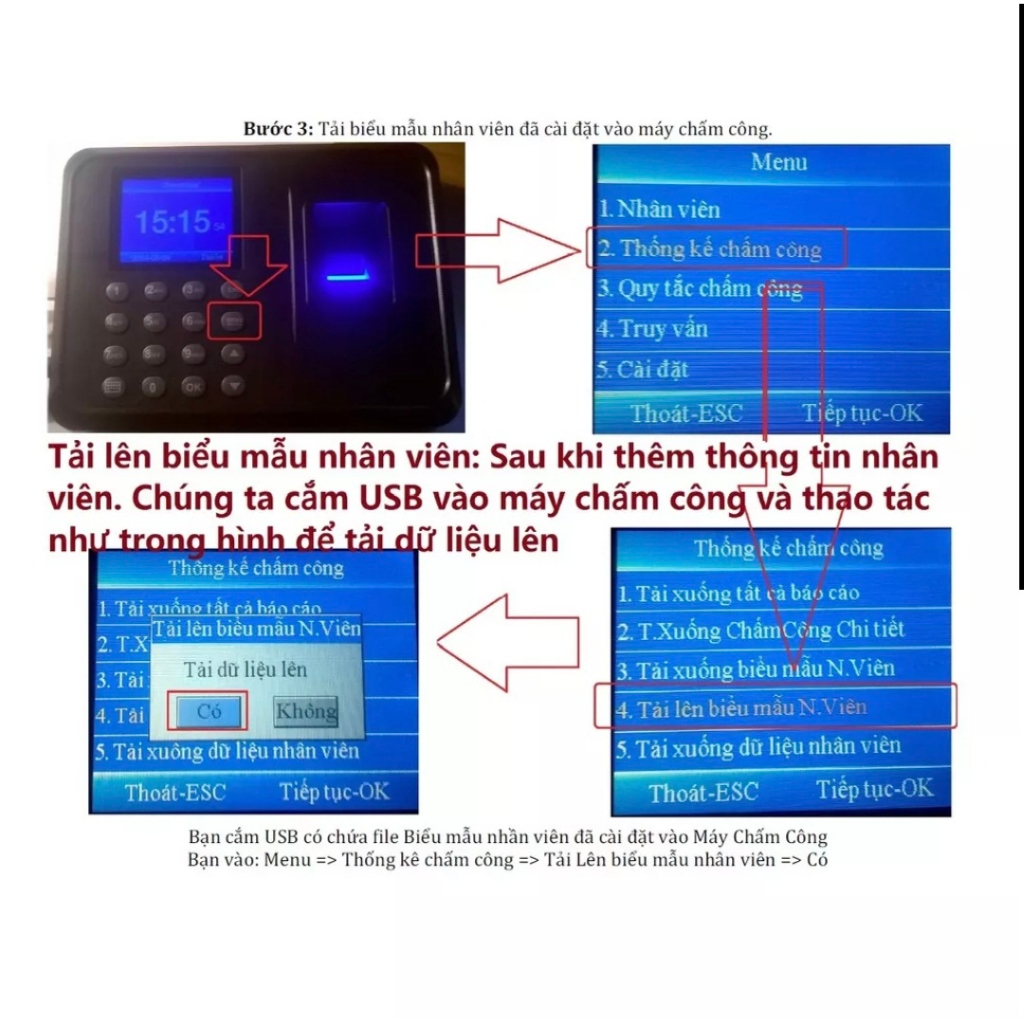 Máy Chấm Công Vân Tay F01