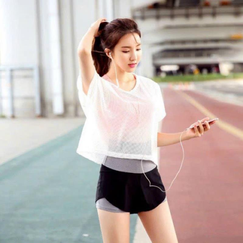 ÁO TẬP GYM,CHƠI THỂ THAO VẢI LƯỚI THOÁNG MÁT FREESIZE 1828