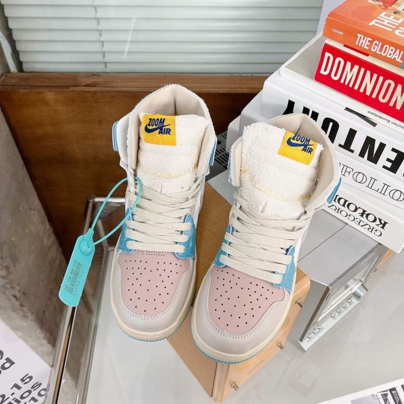 Giày JD1 High Zoom Celestine Blue Pink Fullbox Cao Cấp
