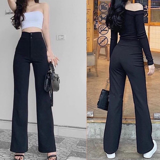 Quần ống loe cạp cao hách dáng sz S