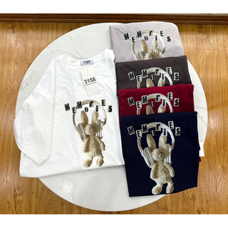 Áo thun cotton in pet cao cấp THỎ ( ảnh thật kèm video)