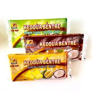 Kẹo dừa truyền thống Tiến Đạt kẹo gói giấy hộp 400g - Đặc sản Bến Tre