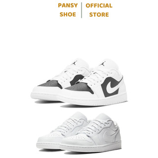 Giày jordan trắng đen, full trắng cổ thấp - giày thể thao sneaker air jd1 low white black cao cấp full box bill