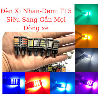 Đèn LED Xi nhan-Bóng Báo Số Wave/Dream Đèn Lùi Chân T15 Cho Ô tô Xe máy Chíp 4014 Siêu sáng - 15w(Giá 1 Bóng)