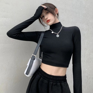 Áo thun croptop ôm body cổ lọ - Retrostyle - Aothuncaoco247_P7K7