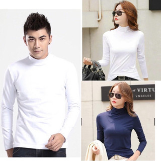 Áo giữ nhiệt nam nữ tay dài cổ cao vải nỉ lông mềm mịn không xù lông, áo nhiều màu form ôm tôn dáng