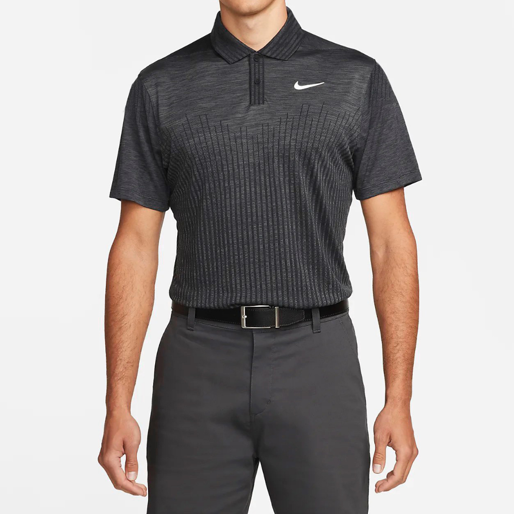 Áo thun polo N.ke Dri-FIT Golf Polo – Xám/Đen