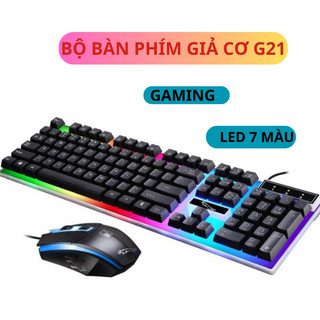 Bộ bàn phím chuột led G21 chuyên game phím Led 7 màu hàng siêu nét.