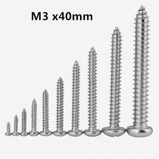 Vít tự khoan bằng thép không gỉ 304 đầu tròn - M3 x40mm